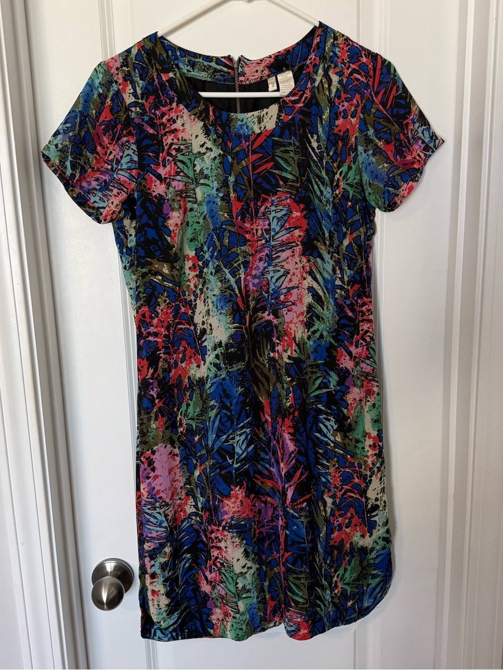 Japna Multicolor Abstract Floral Shift Dress
